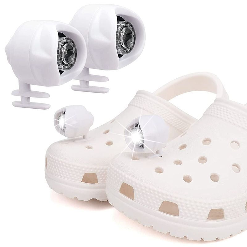 Kunststoff wiederaufladbare Scheinwerfer für Croc Hole Schuh Licht Camping Footstep Schuh Licht