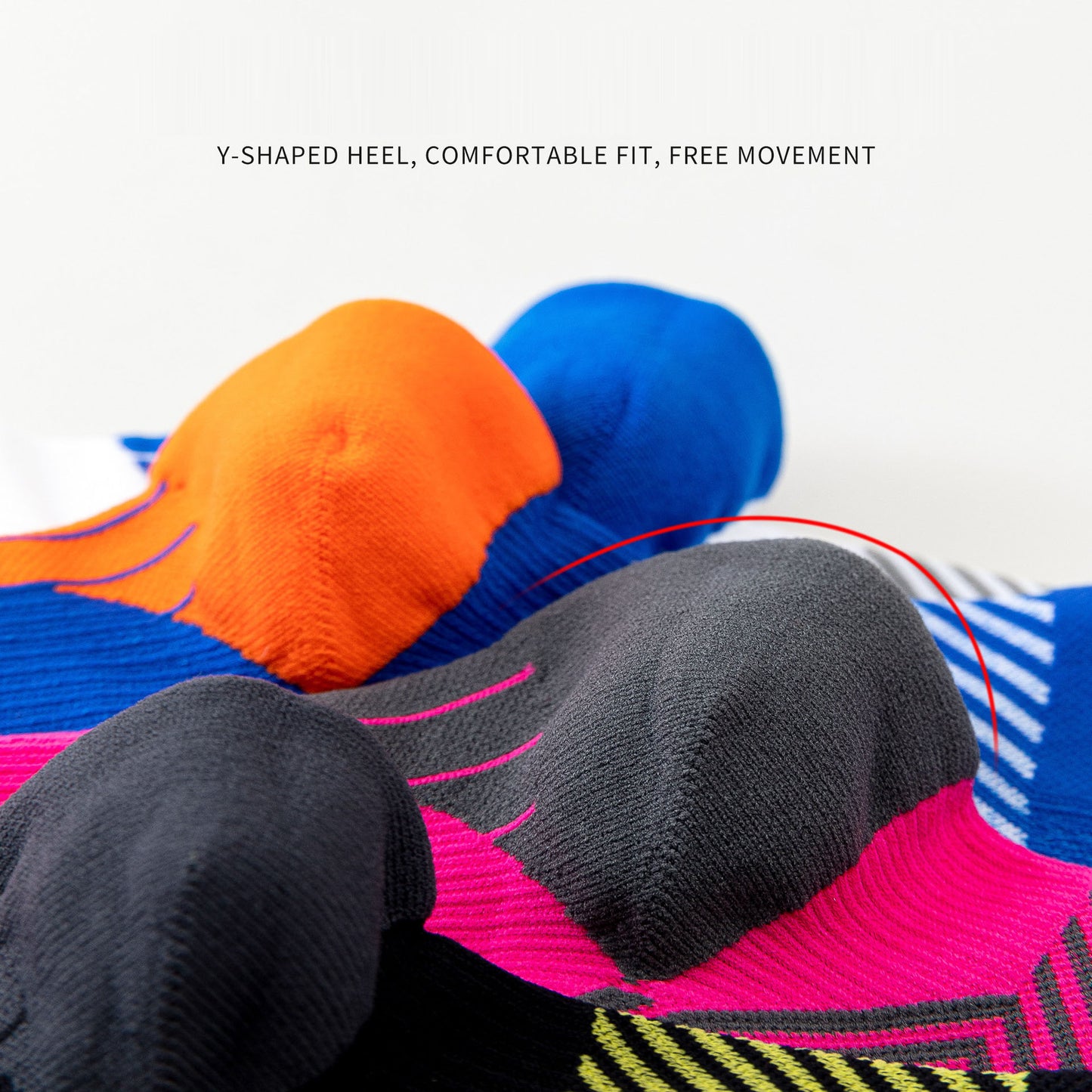 Sport-Drucksocken für Damen und Herren, bequem für den Sport, Kompressionssocken mit einem Druck von