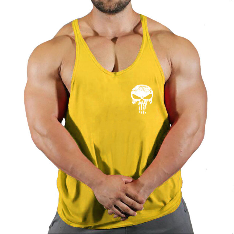 Fitnessweste Herren lockeres ärmelloses T-Shirt Sportbekleidung Leibchen Sporttrainingsoberteil