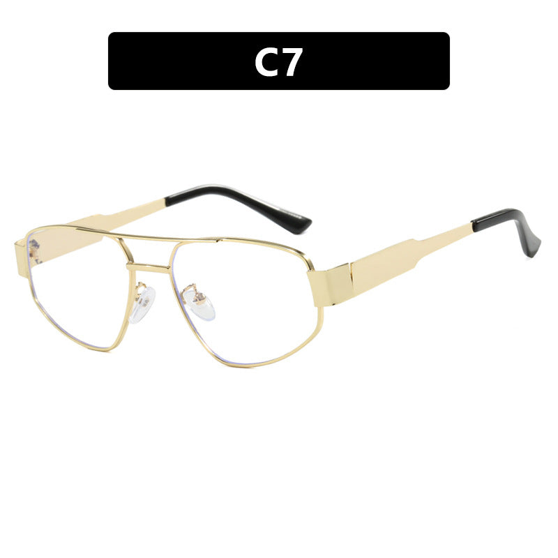 Double beam sunglasses for women, sunshade and sun protection sunglasses, metal sunglasses, UV resistant sunglasses