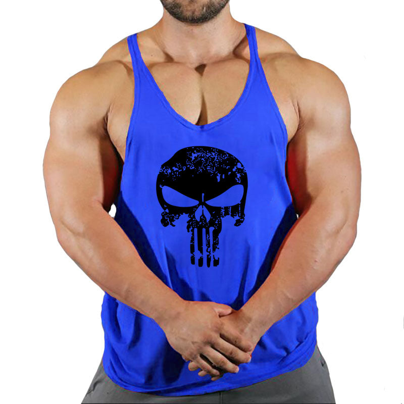 Fitnessweste Herren lockeres ärmelloses T-Shirt Sportbekleidung Leibchen Sporttrainingsoberteil