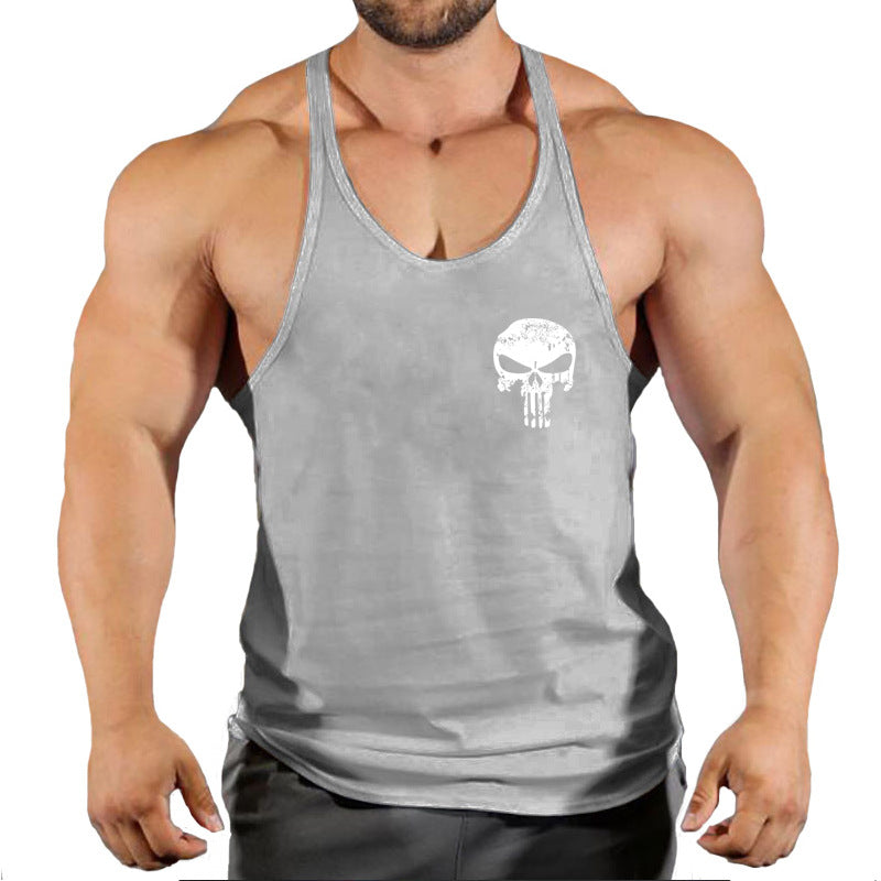 Fitnessweste Herren lockeres ärmelloses T-Shirt Sportbekleidung Leibchen Sporttrainingsoberteil