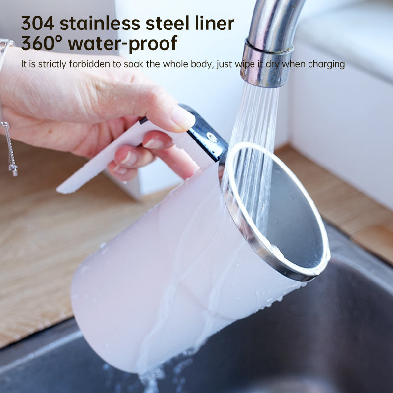 380 ml Mini-Selbstmischkaffeebecher, IP67 wasserdicht, lebensmittelecht, über USB wiederaufladbar, für Tee und Kaffee