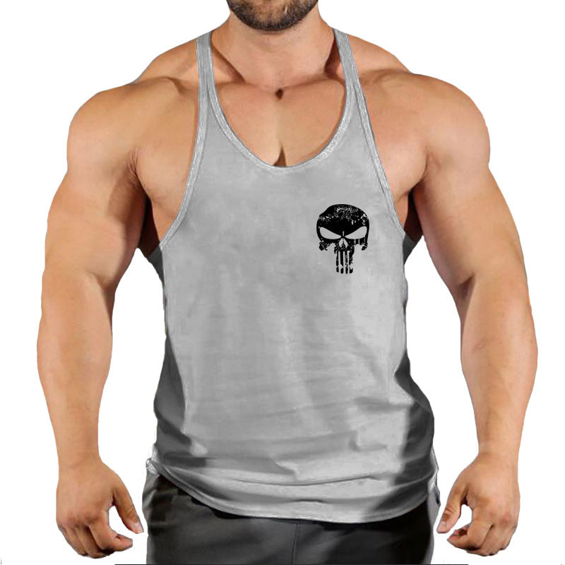 Fitnessweste Herren lockeres ärmelloses T-Shirt Sportbekleidung Leibchen Sporttrainingsoberteil