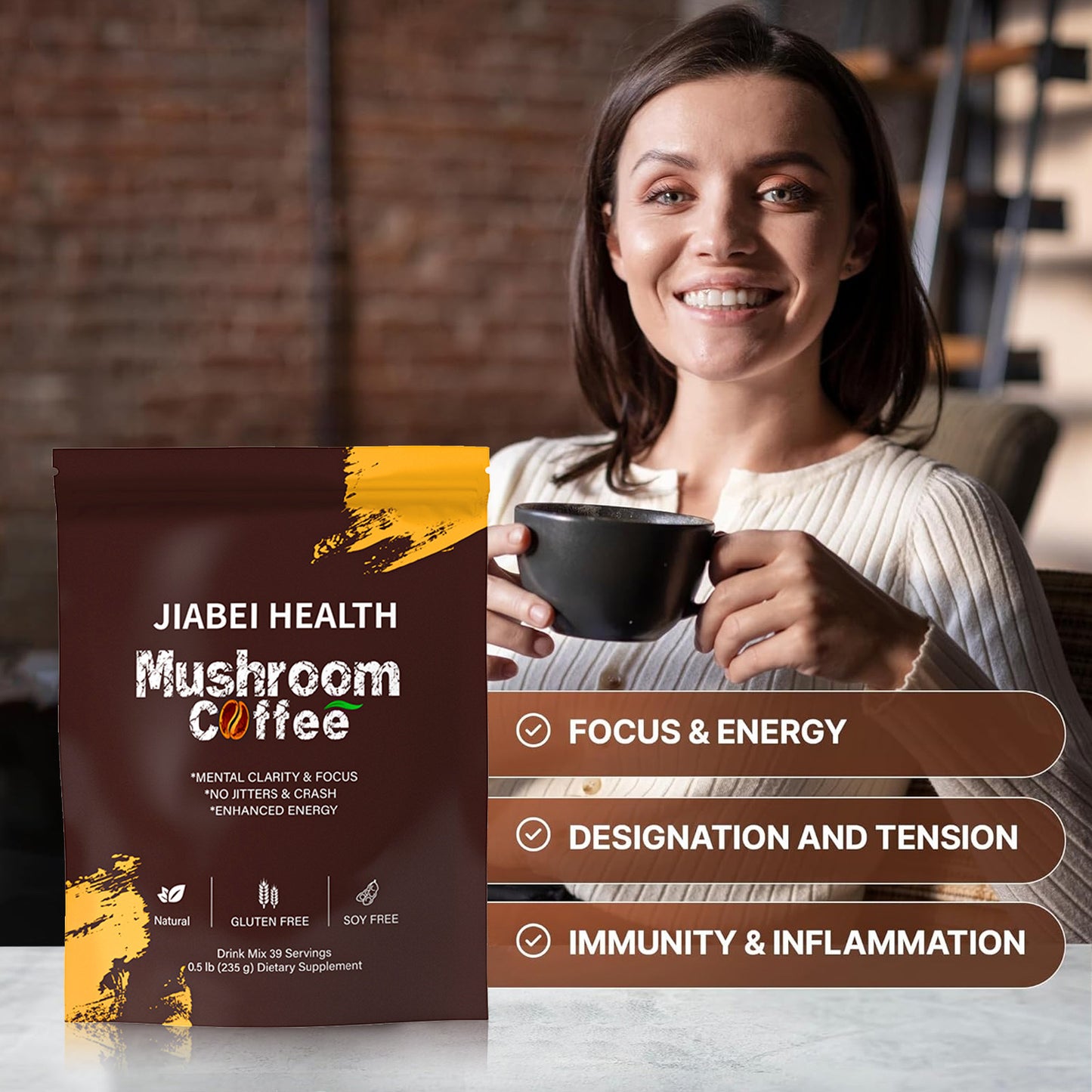 Pilzkaffee in Tüten Mushroom King Kleiner Truthahnschwanz-Pilzkaffee
