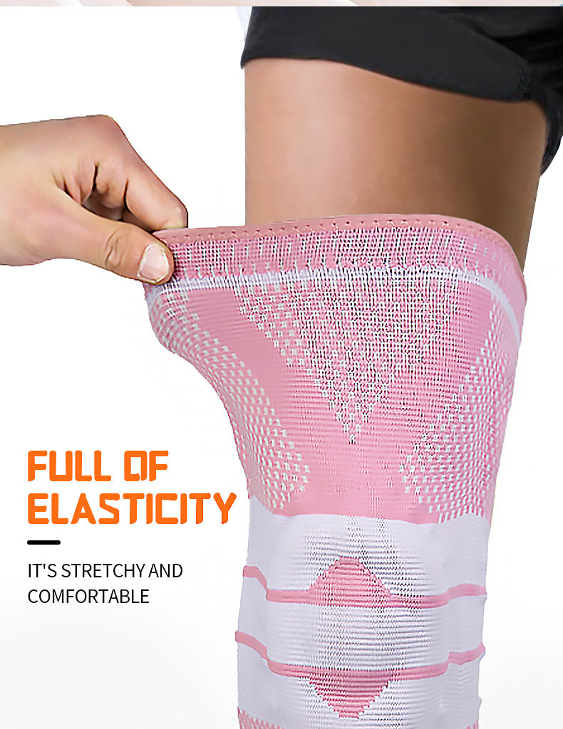 Knieschützer mit Silikonfeder, professionelles Springseil, Knie-Meniskus-Schutzhülle, Kniegelenkhülle, Lauf-Patella
