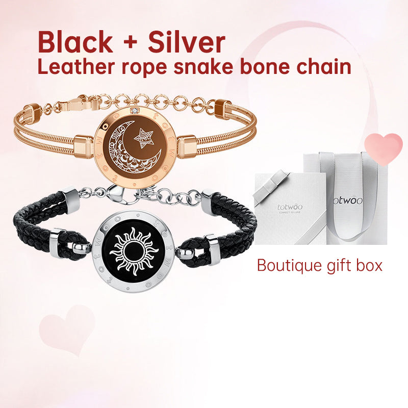 Kreatives Geschenk totwoo Long Distance Touch Paar-Armbänder zur Liebeserinnerung Sonne und Mond Smart-Armbänder