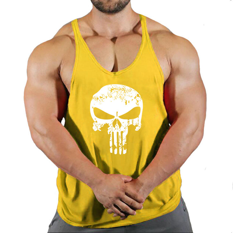 Fitnessweste Herren lockeres ärmelloses T-Shirt Sportbekleidung Leibchen Sporttrainingsoberteil
