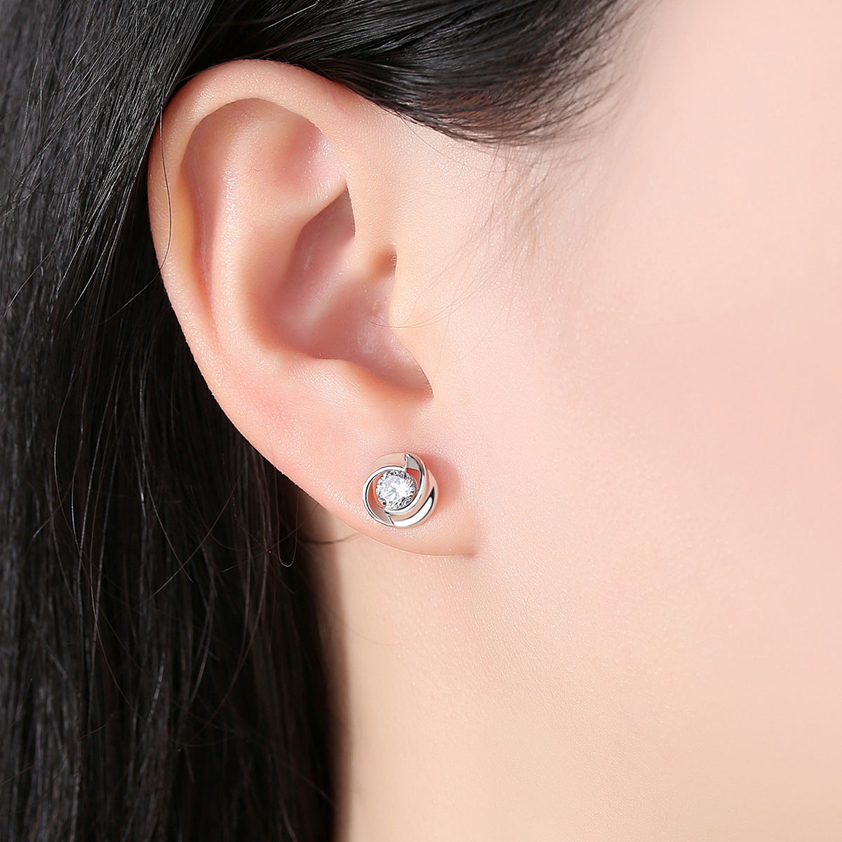 S925 reinem silber rose ohrringe mit blütenblatt förmigen ohrringe, koreanische minimalistischen frauen mini clover rose blütenblatt ohrringe