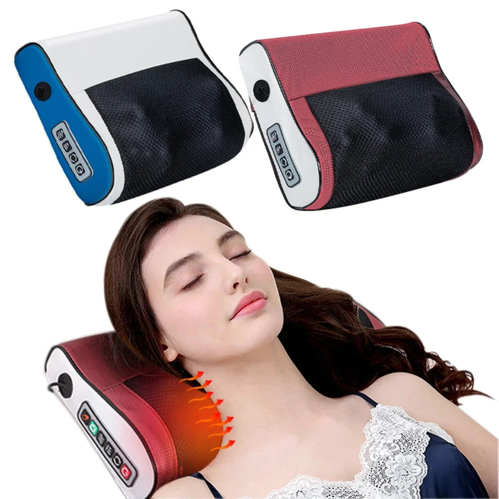 4-Tasten-Smart-Hals-Nacken-Schulter-Elektrisches Shiatsu-Massagekissen für die Taille und den Rücken, Beheiztes Autositzmassagegerät für Nacken und Schultern