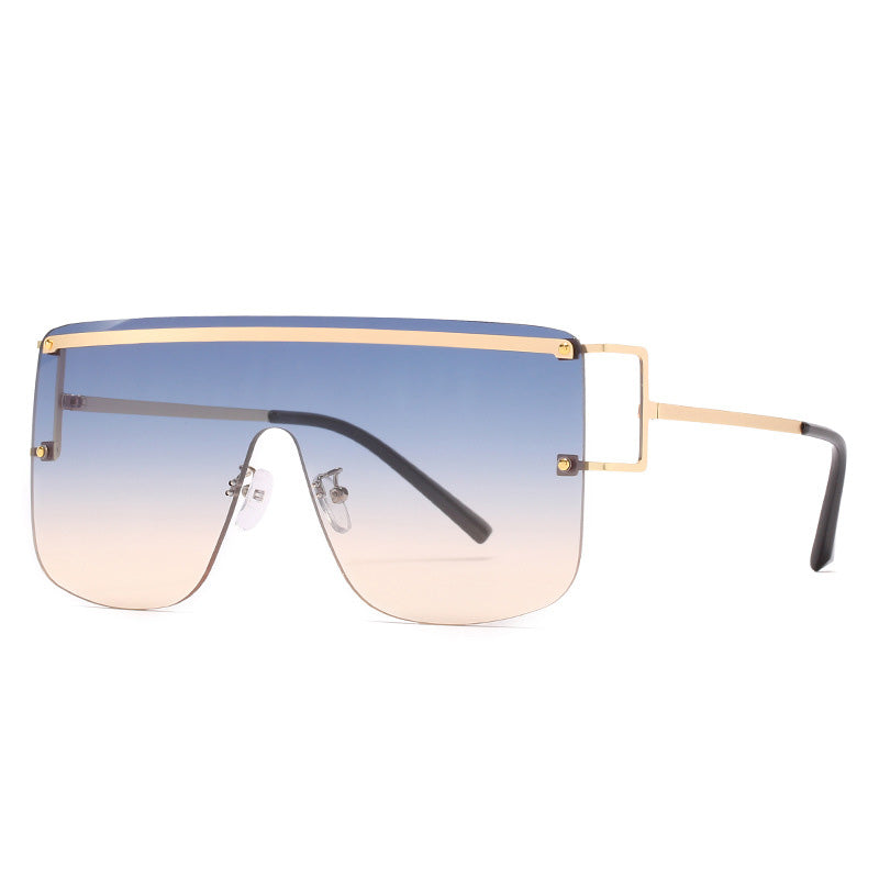 Neue Stil Einteilige Sonnenbrille Mode Randlose Sonnenbrille Damen Trendy Sonnenbrille