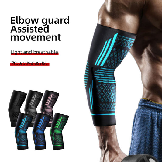 Sportlicher Ellenbogenschutz mit vierfach elastischem, druckgestricktem, atmungsaktivem Ellenbogenschutz aus Nylon