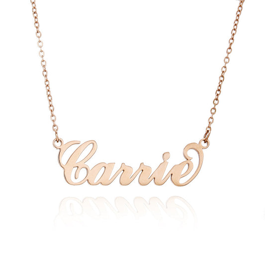 Personalisierte Edelstahlkette, die nicht verblasst, personalisierte Namensbuchstabenkette für Damen, personalisierter Schmuck für Schlüsselbeinketten 