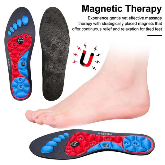 Einlegesohle mit Magnetfeldtherapie-Massage, Magnetfeldtherapie-Korrektur, Schutz des Fußgewölbes, Einlegesohle mit Magnettherapie und Magnet für Männer und Frauen