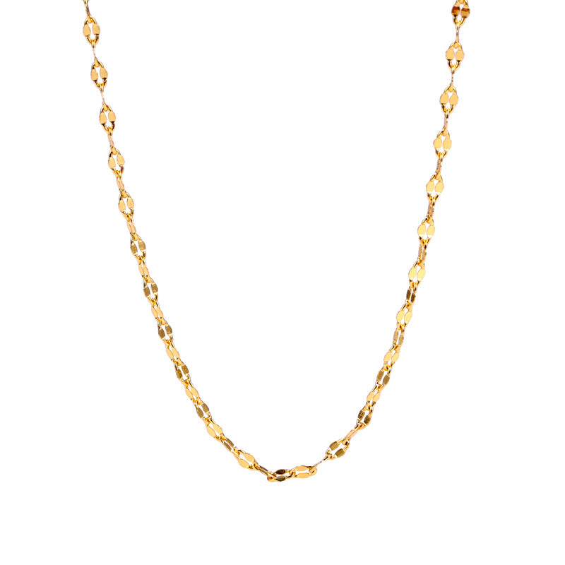 New fashion lip chain with chain female clavicle tile necklace extended tail chain personality sweater chain accessories
