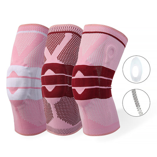 Knieschützer mit Silikonfeder, professionelles Springseil, Knie-Meniskus-Schutzhülle, Kniegelenkhülle, Lauf-Patella