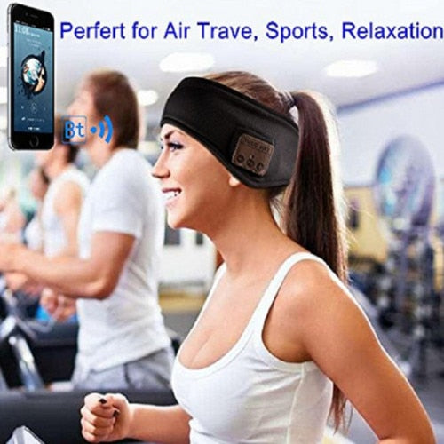 Drahtlose Bluetooth-Stereo-Kopfhörer Lauf Kopfhörer Schlaf Headset Sport Schlaf Musik Stirnband JOY Fashion 