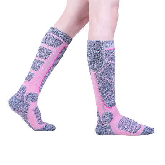 Volle Fuß Wärme Socken Winter USB Lade Warme Wärme Socken Rosa Skifahren Elektrische Wärme Socken