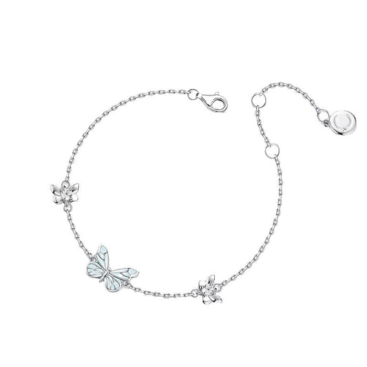 Neues Schmetterlingslichtarmband für Frauen ins Stil Nische Originaldesign leuchtendes blaues Epoxid-Schmetterlingsschmuckarmband