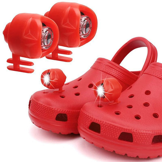 Kunststoff wiederaufladbare Scheinwerfer für Croc Hole Schuh Licht Camping Footstep Schuh Licht