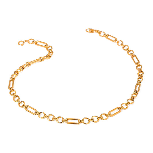Mode 18k Gold Edelstahl handgemachte Kette 3:1 Kette Halskette weibliche nicht-verblassen trendy Schmuck