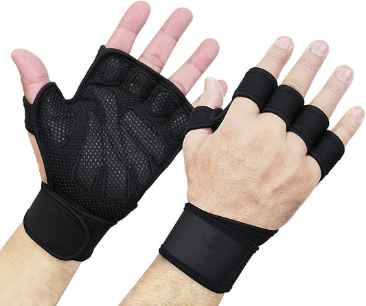 Gewichtheben Bergsteigen Radfahren Kampf Wickelarmbänder Anti-Rutsch-Silikon-Fitnesshandschuhe