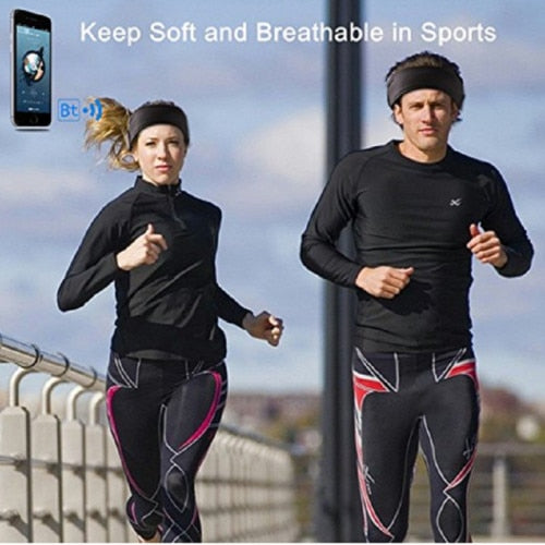 Drahtlose Bluetooth-Stereo-Kopfhörer Lauf Kopfhörer Schlaf Headset Sport Schlaf Musik Stirnband JOY Fashion 