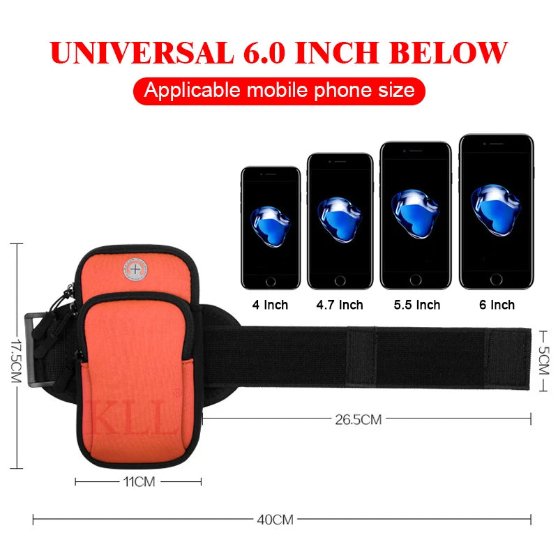Universal 6'' Wasserdichte Sport Armband Tasche Laufen Jogging Gym Arm Band Handy Tasche Fall Abdeckung Halter für iPhone Samsung